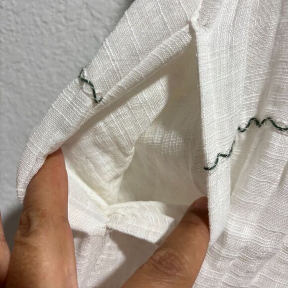 NWT Max Studio Women's Large White Embroidered Round Neck Sleeveless Maxi Dress‎ - Picture 12 of 15